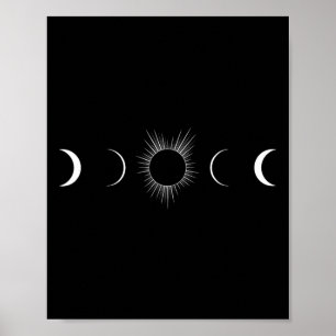 Solar Eclipse Moon Phases Totality Poster