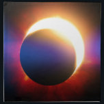 Solar Eclipse Napkin<br><div class="desc">A solar eclipse (the moon covering the sun), with the typical "lens-flare" effect in blue.</div>