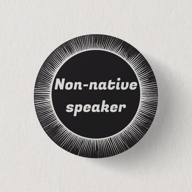Solar Eclipse Native English International Travel Button (Front)