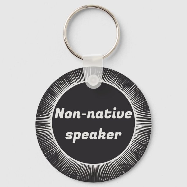Solar Eclipse Native English International Travel Keychain (Front)