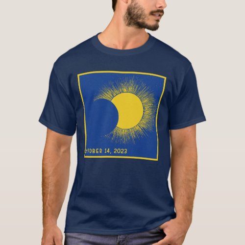  Solar Eclipse OCTOBER 2023 Vintage Eclipse Art T_Shirt