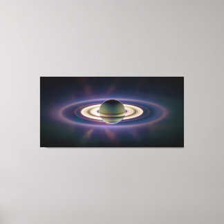 Solar Eclipse Of Saturn from Cassini Spacecraft Canvas Print