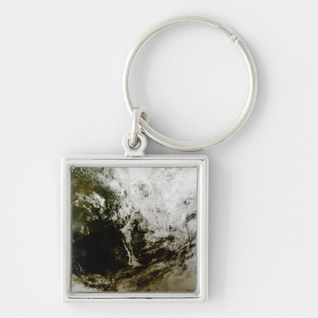 Solar eclipse over southeast Asia Keychain (Front)