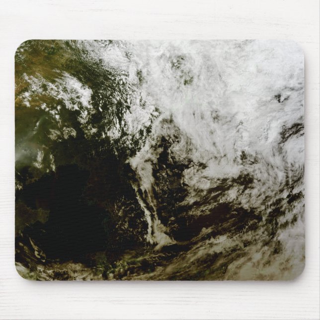 Solar eclipse over southeast Asia Mouse Pad (Front)