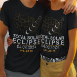 Solar Eclipse Path Of Totality Custom City State T-shirt at Zazzle