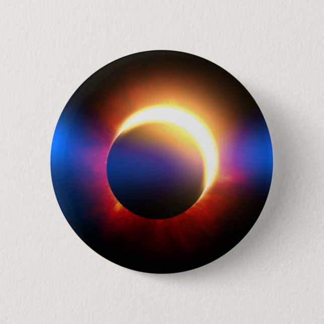 Solar Eclipse Pinback Button (Front)