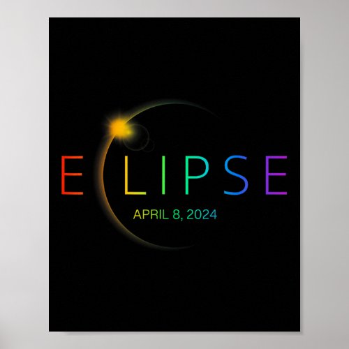 Solar Eclipse Rainbow 2024 Total Solar Eclipse 40 Poster