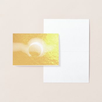 Solar Eclipse Real Metallic Gold Foil Print Foil Card by BonniePhantasm at Zazzle
