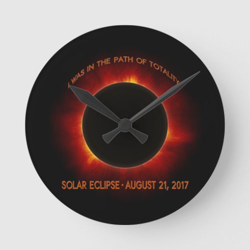 Solar Eclipse Round Clock