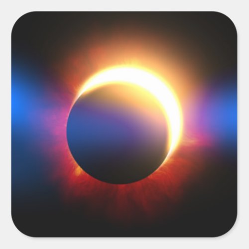 Solar Eclipse Square Sticker