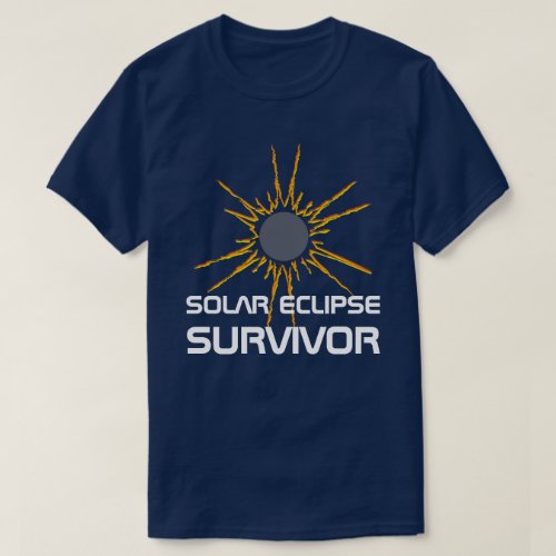 Solar Eclipse Survivor funny customizable T_Shirt