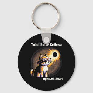 Solar Eclipse Tee 2024 Cat Wearing Solar Eclipse G Keychain