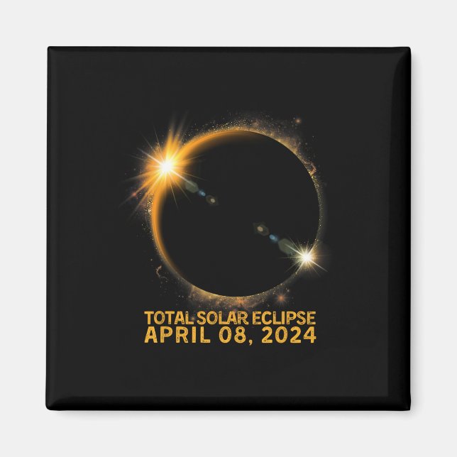 Solar Eclipse Tee 2024 Total Solar Eclipse 4.08.24 Magnet (Front)