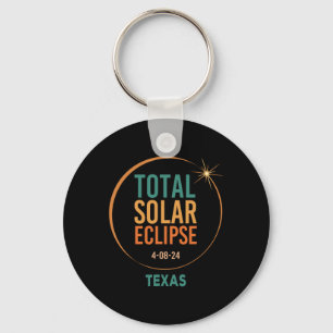Solar Eclipse Texas April 8 2024 Total Totality  Keychain
