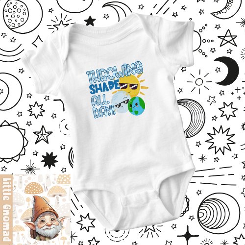 Solar Eclipse Throwing Shade All Day Cute Baby Bodysuit