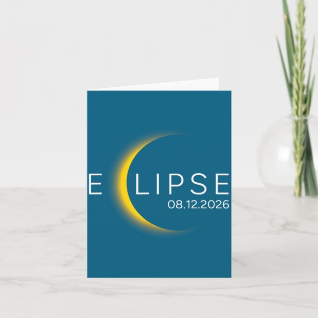 Solar Eclipse Total Solar Eclipse Illustration Card (Front)
