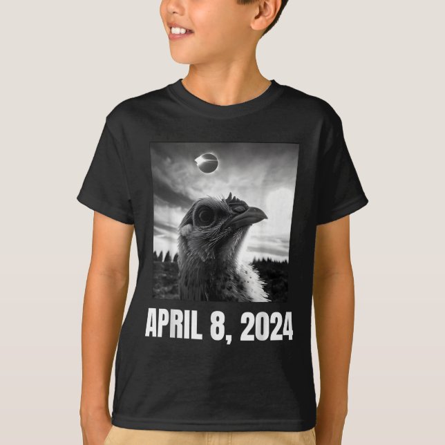 Solar Eclipse Totality April 8 Illustration T-Shirt (Front)