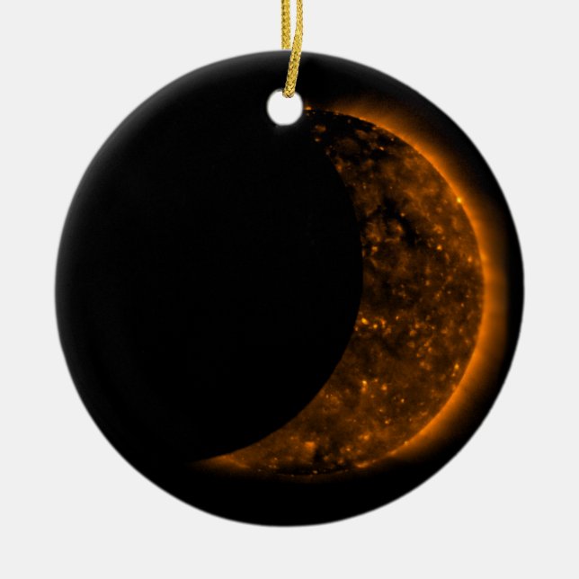Solar Eclipse Transit Ceramic Ornament (Front)