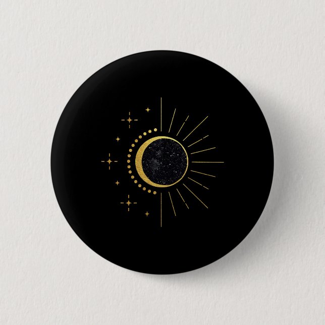 Solar Eclipse Twice In Lifetime 2024 Total Solar E Button (Front)