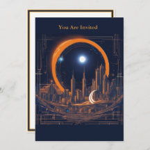 Solar Eclipse Viewing Party Fully Custom Cityscape