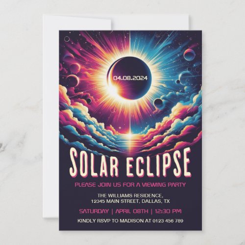 Solar Eclipse viewing party Invitation