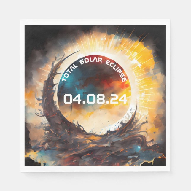 Solar Eclipse Viewing Party Napkins (Front)