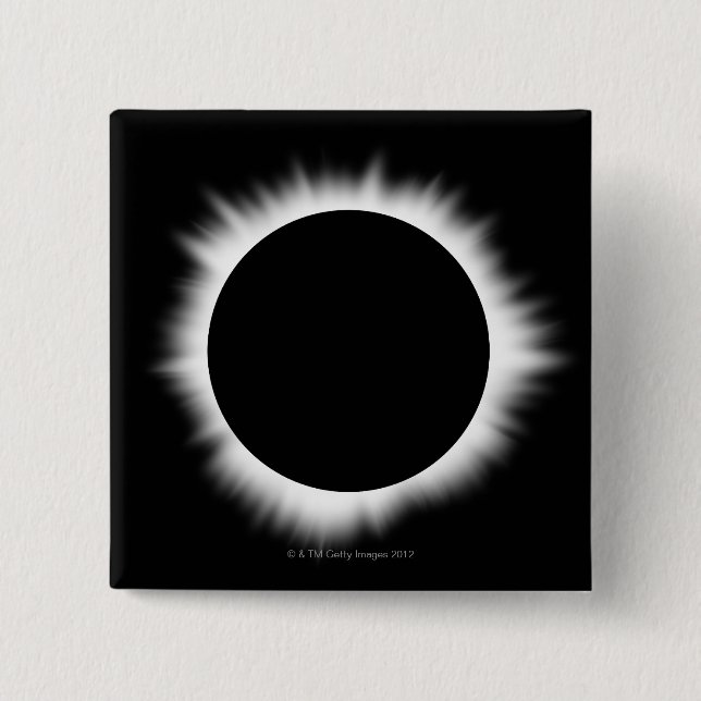 Solar Eclipse with Corona Button (Front)