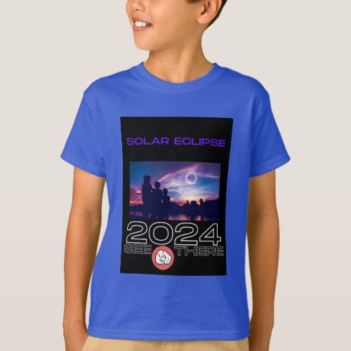 Solar Eclipse with Family Silhouette April 2024 T_Shirt