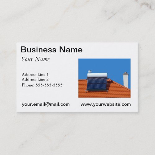 Solar energy business card