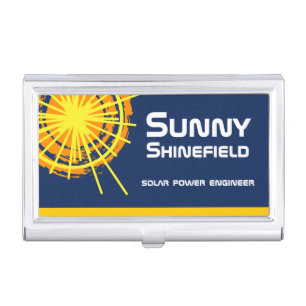 Solar Energy Engineer customizable Business Card Holder