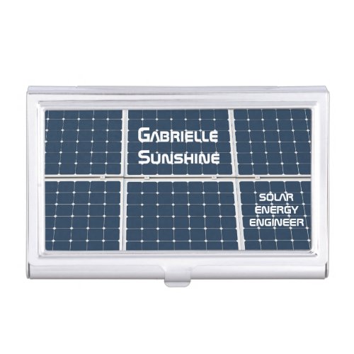 Solar Energy Engineer customizable Business Card Holder