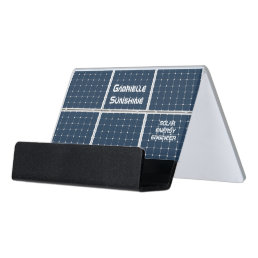 Solar Energy Engineer Desk Business Card Holder