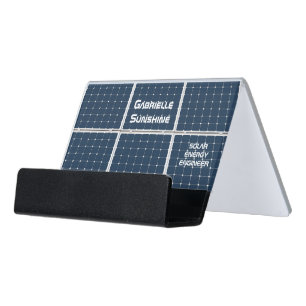 Solar Energy Engineer Desk Business Card Holder