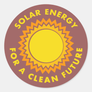 Solar Energy For A Clean Future Classic Round Sticker