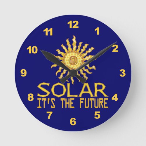 Solar Energy Future Round Clock