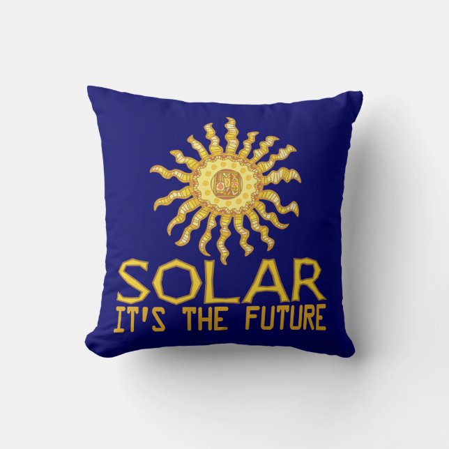 Solar Energy Future Throw Pillow (Front)