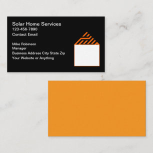 Solar Energy Home Services Business Card