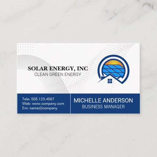 Solar Energy Industry  Modern Technology Business Card