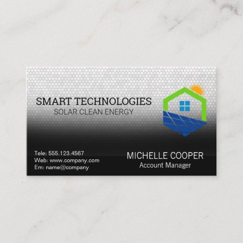 Solar Energy Logo  Clean Technology Business Card