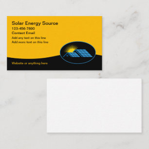 Solar Energy Panels Business Cards