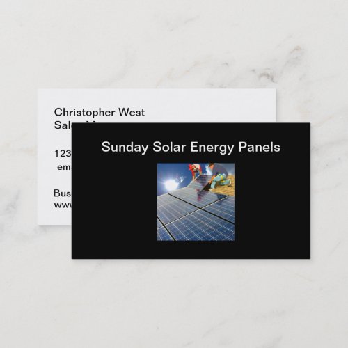 Solar Energy Panels Sales  Service Business Card