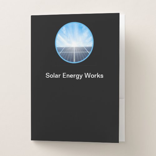 Solar Energy Services Pocket Presentation Folders