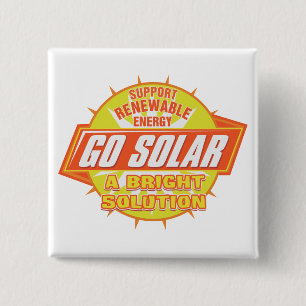 Solar Energy Solution Pinback Button