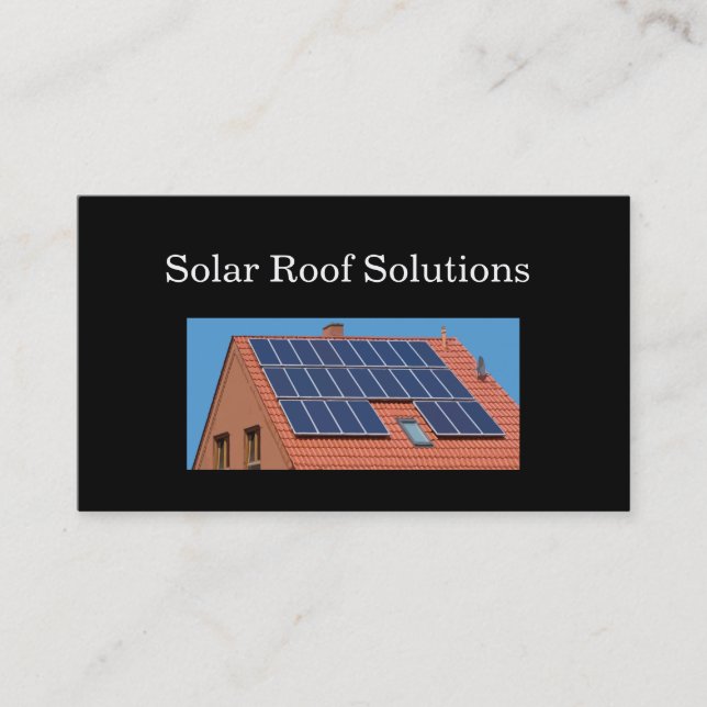 Solar Energy Solutions Double Side Business Cards (Front)