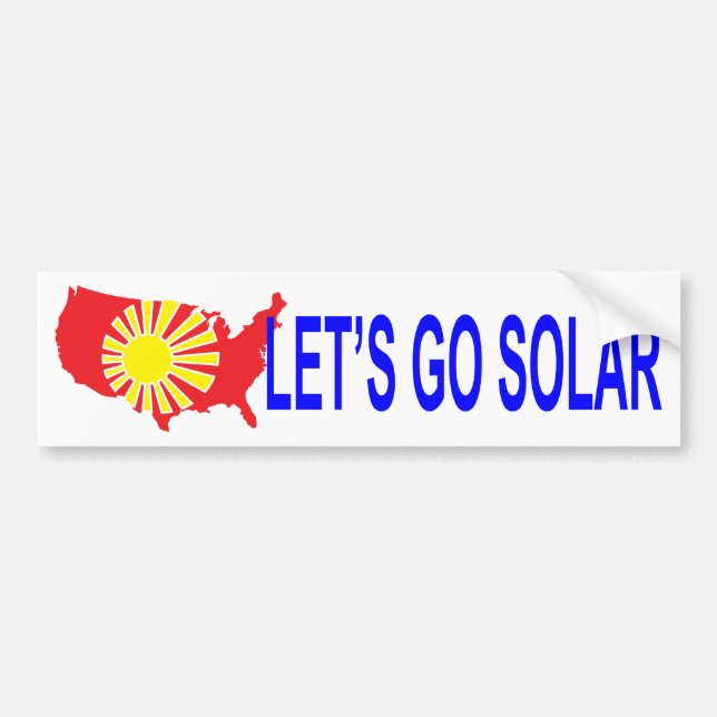Solar Energy United States Bumper Sticker (Front)