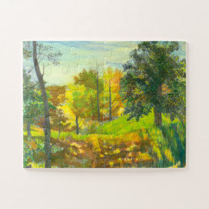 Solar fall painting watercolor jigsaw puzzle
