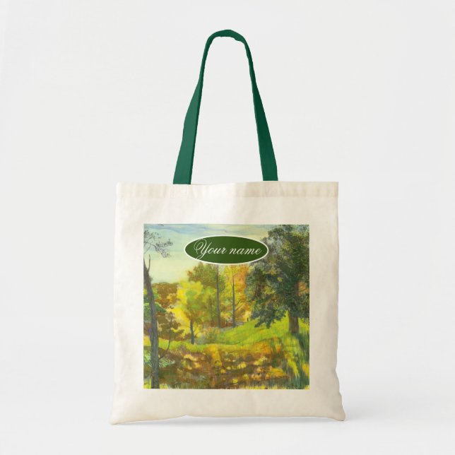 Solar fall  painting watercolor tote bag (Front)