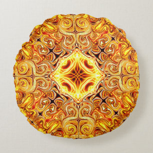 Solar Fire Round Pillow