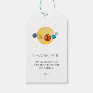 Solar First trip around the sun thank you tags