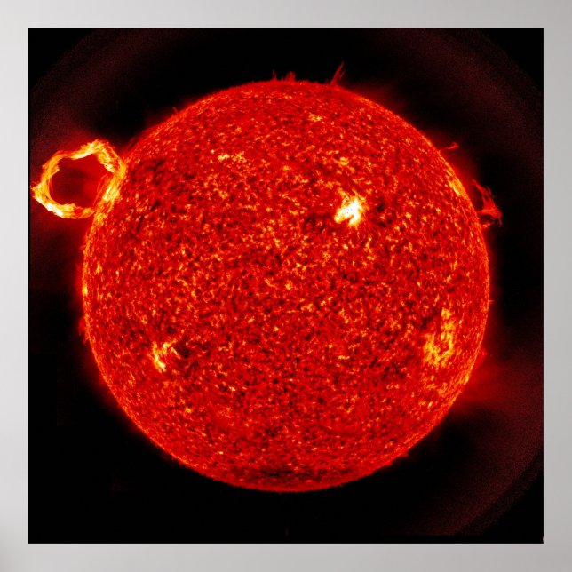 Solar Flare Being Emitted from our Sun Poster (Front)